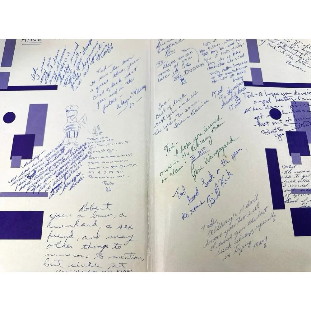 1962 The Scroll Herbert Hoover High School Glendale CA Yearbook Signed